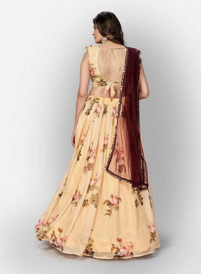 Georgette  Embroidered Lehenga